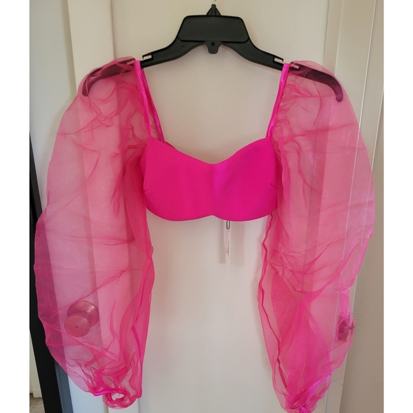 Nookie Illusion Crop - Neon Pink - Picture 2 of 6